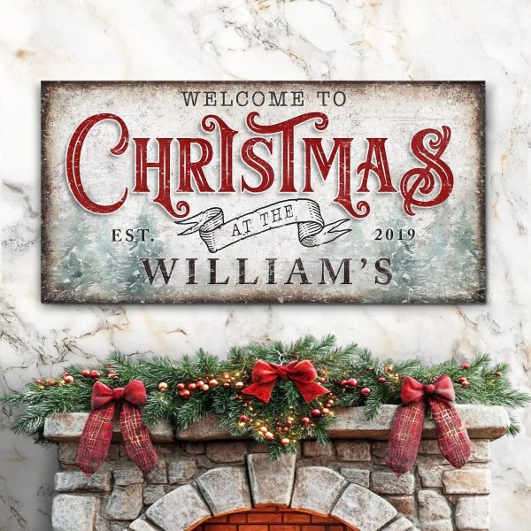 Family Welcome To Christmas Sign IV suitedtosucceed
