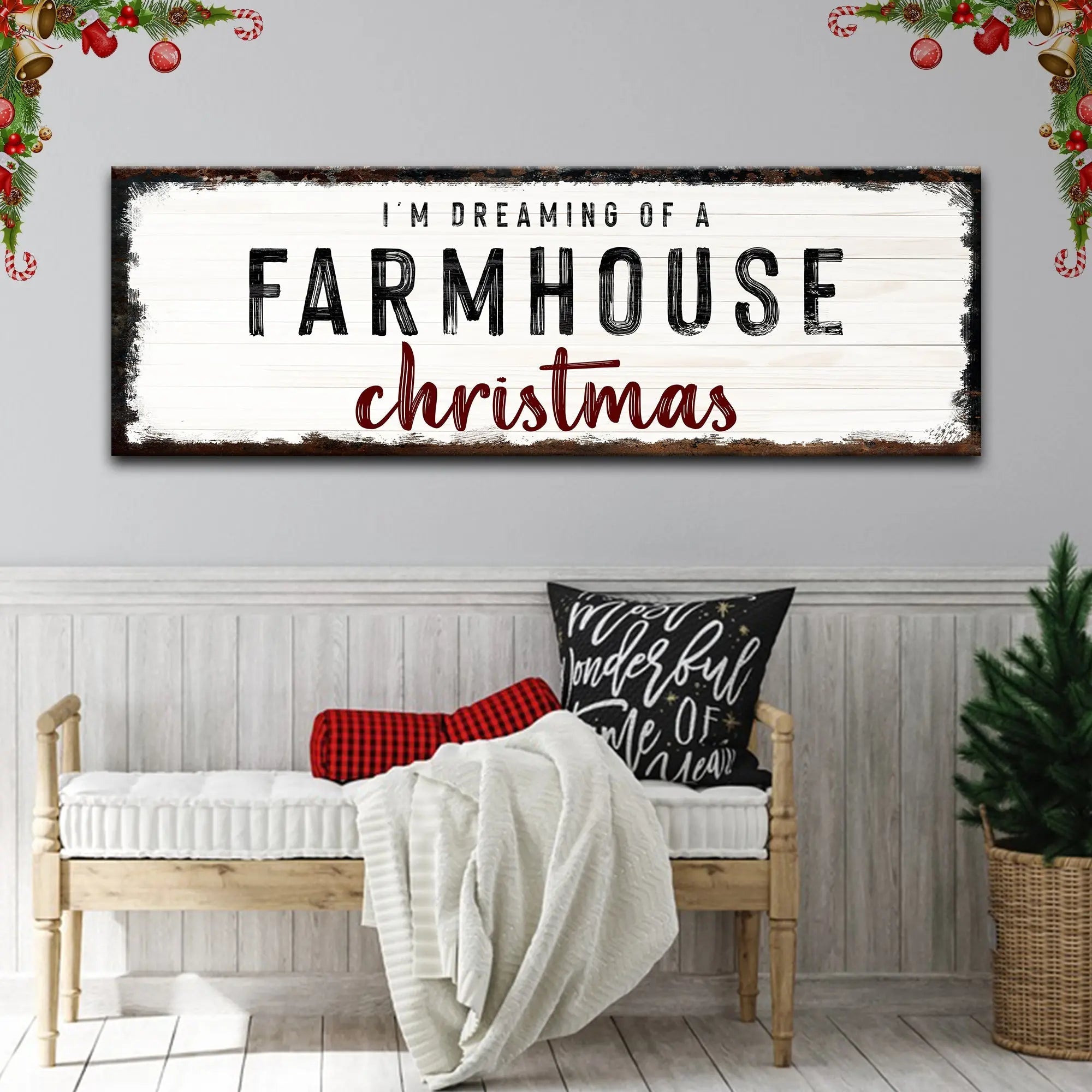 Farmhouse Christmas Sign suitedtosucceed
